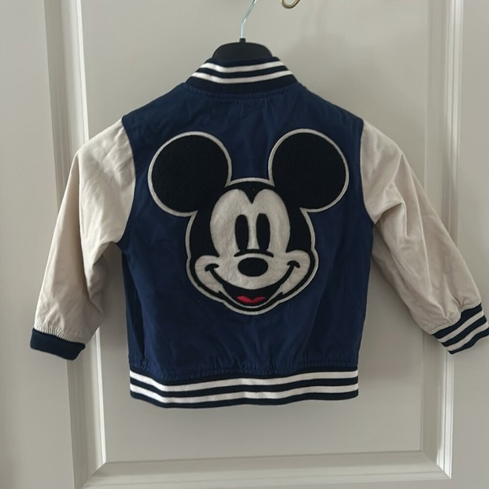 DISNEY + BABY GAP Mickey Mouse letterman jacket 4 - Picture 5 of 10